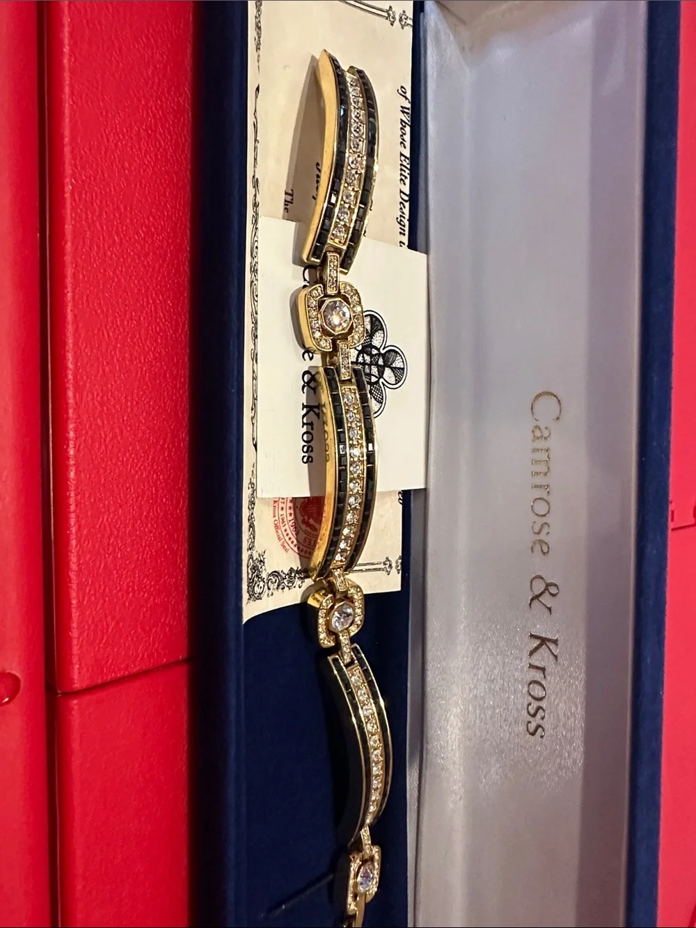 Camrose & Kross Gold Crystal Link Bracelet